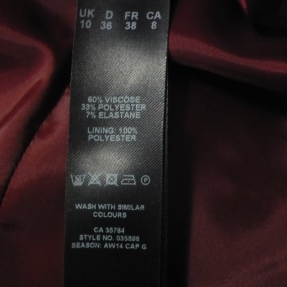 Luxurious Pomegranate Red Houndstooth Velvet Burnout Midi Shift Dress - Picture 9 of 9